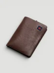 Trifold Leather Wallet with Zip Pocket