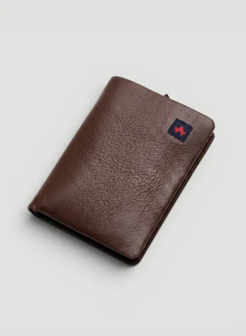 Trifold Leather Wallet with Zip Pocket