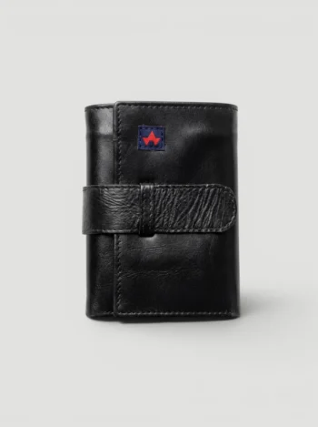 Snap Trifold Leather Wallet